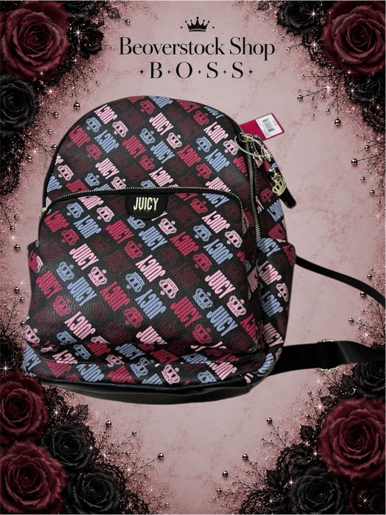 Juicy Couture Handbags - New NWT Juicy Couture Logo design Royal Sports Backpack Book bag with coin pouch